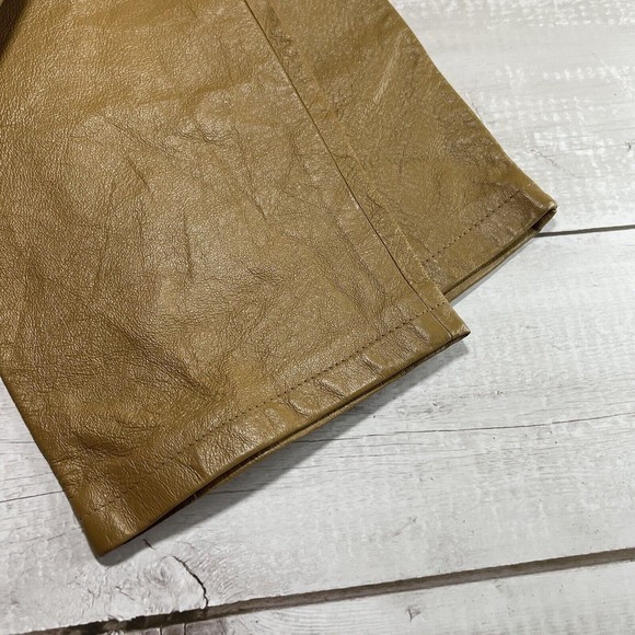 Vintage Via Accenti G8 Women's 29 x 29 Brown Leather Pants Style 09-0008-4‎ - Picture 8 of 9